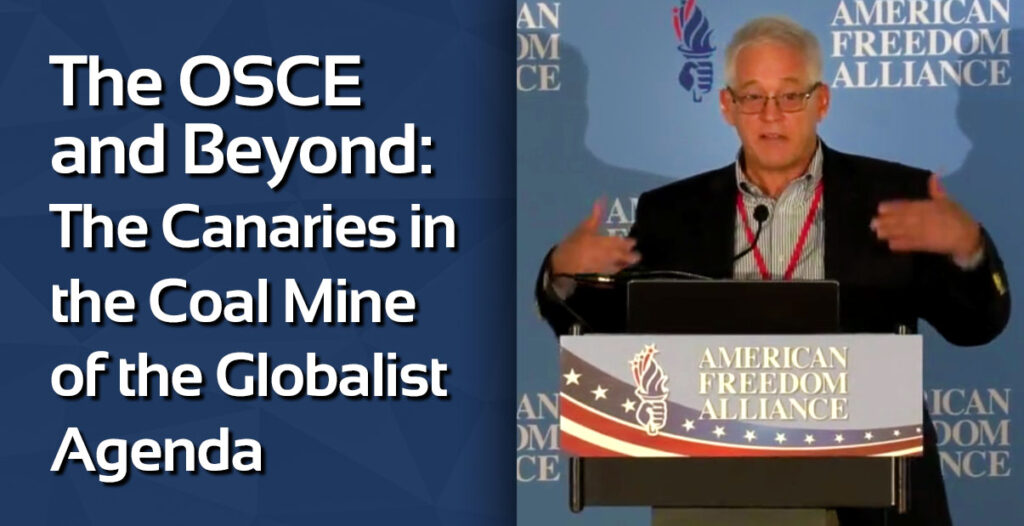 The OSCE and Beyond: The Canaries in the Coal Mine of the Globalist Agenda